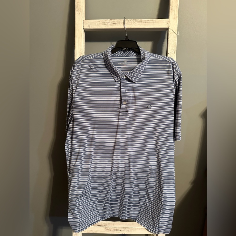 Southern Tide Blue & White Polo Size XXL